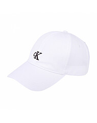 캘빈클라인 화이트 공용 CK 스몰 로고 엠브로이더리 캡 HX0220391 FLCKDA1H02