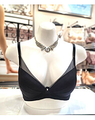 에블린 메르메 로맨티크 메쉬 노와이어브라 (블랙) EBBRFA345H