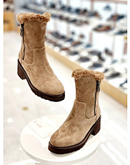 미셸 by 탠디 수입화 여성신발 6cm 경량 컴포트 퍼 앵클부츠 x22512