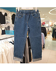 [에꼴리에]22D0257 BL 스트레이트 밴딩 롤업 블루진