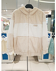 [에꼴리에]22D0108 BE 유니절개배색밍크패딩점퍼 