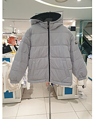 [에꼴리에]22D1102 GY리버시블후드플리스다운점퍼