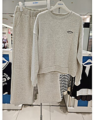 [에꼴리에]23D5482 23D5281 OT오트밀 사카리바 크롭와이드세트