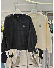 [에꼴리에]23D1455 골지 벨로아 본딩 맨투맨티