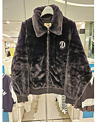 [에꼴리에]23RT153 BK하이넥 카라 밍크점퍼