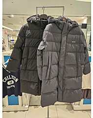 [에꼴리에]23D0107 유니 심플 롱 다운 점퍼