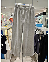 [에꼴리에]23D0281 GY분또 기모 롱와이드바지