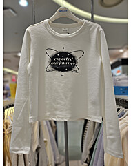 [에꼴리에]24OT481 WT 빈티지 그래픽 슬림쭉티