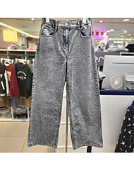 오픈 밴딩 와이드 레트로 블루진 24c5258