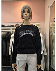 숄더 슬릿 메탈릭스 스웻 티셔츠  EP4OTL-03