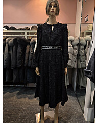 레터링 밴드 포인트  페미닌 롱 원피스   EQ4WO-064