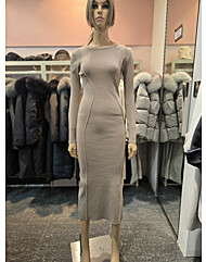 절개라인 포인트 롱 니트 원피스  ER4BX-005