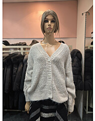 스팽글 믹스브이넥 니트 가디건  ER4BX-019