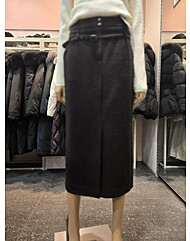 슬림 벨티드 H라인 롱 스커트  ER4WS-662