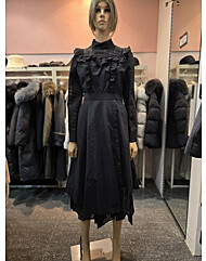 프릴 포인트 시스루 믹스 롱원피스  EQ4WO-261