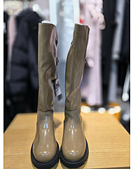 버클 장식 포인트 페이크 레더 롱부츠  EQ4AS-966