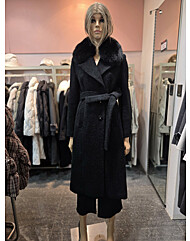 리얼 퍼 카라 슬림 롱 코트  EQ4WC-060