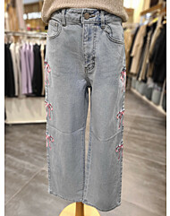 [플라스틱아일랜드]사이드리본 데님팬츠 PR3DP301