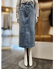 플라스틱아일랜드 에이치라인데님스커트 PR7DS201