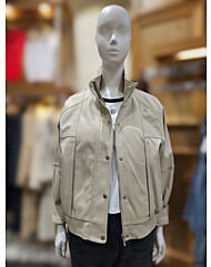 플라스틱아일랜드 하이넥레더점퍼 PR2WZ362