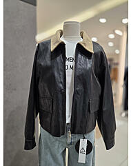 배색 가죽 점퍼 AQ7XL364