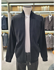 지오지아 소프트 터치 풀집업 가디건 AAE4EC1101 BK