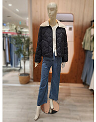 [지컷] 니트 카라 구스다운 퀼팅 자켓(7253417104)