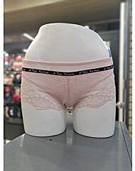 보디가드  핑크 레이스  블랙 레터링 시스루팬티BGWPZ106