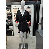 섹시쿠키 쉬폰 베이직 블랙 가운SCWNA402