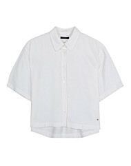 [버커루] 여성) 레이온 크롭기장 5부소매 셔츠 (B232SH520P)
