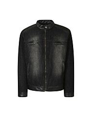 [버커루] 가죽패치 바이커 데님 자켓 (B255DJ300P)