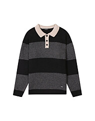 [버커루] 남성) 스트라이프 카라 니트 풀오버 (B244KT360P)