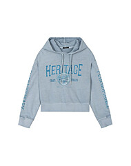 [버커루] 여성) 루즈핏 HERITAGE 아트웍 후드 티셔츠 (B243TS530P1)