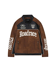 [버커루] 남성) 인조가죽 스웨이드 배색 라이더 자켓 (B251LI151P)