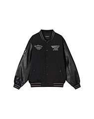 [버커루] 남성) PU배색 바시티 다운 점퍼 (B244DW440P)