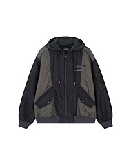 [버커루] 남성) 나일론 배색 후드탈착 패딩 점퍼 (B244JP340P)