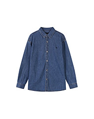 [버커루] 남성) 원포켓 자수 데님 셔츠 (B245DS122P1)