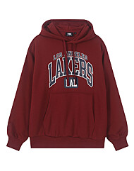 GSW 아치형 후드 티셔츠(N253TH021P) 버건디