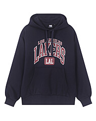 GSW 아치형 후드 티셔츠(N253TH021P) 네이비