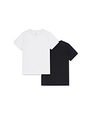 공용)2PACK 반팔티PKF5TS3810-WBK(사계절)