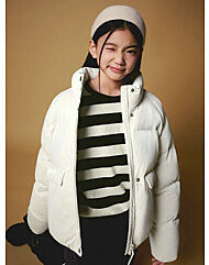 여아)광택 덕다운 패딩 점퍼F4JP2050-CR