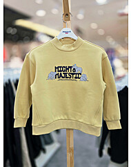 공용)플리스기모 그래픽 하이넥 맨투맨F4TR3014-YE