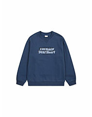 공용)플리스기모 워딩 맨투맨F4TR3012-BL