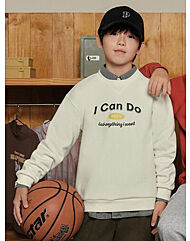 공용)플리스기모 워딩 맨투맨F4TR3012-IV