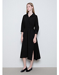 [리스트] 허리 스트링 오픈 칼라 원피스(TWWOPO7202O)