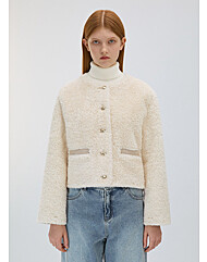 [리스트] 배색 에코 퍼 라운드 자켓(TWUJPO8204O)