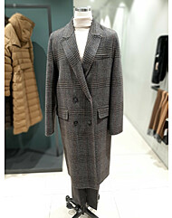 체크 패턴 핸드메이드 코트 SW2CTR51023