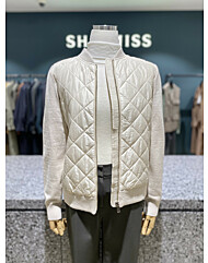 니트 배색 누빔 점퍼 SSPJPK41020