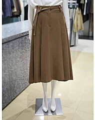 쉬즈미스 벨티드 백 밴딩 플레어 스커트 SWWSKO31060