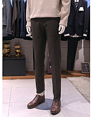 (역시즌) 카키컬 감탄스트레치 반밴딩 사방스판 베이직핏 슬랙스 팬츠 127715001074-500